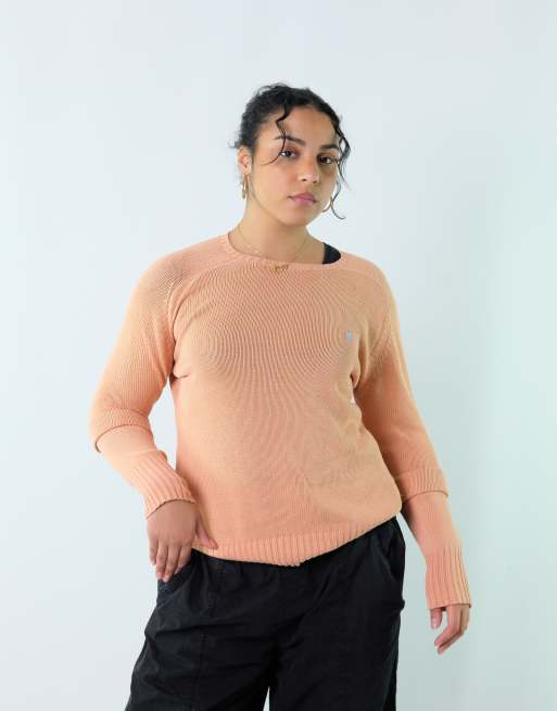Vintage Polo Ralph Lauren M Knit Sweatshirt Peach
