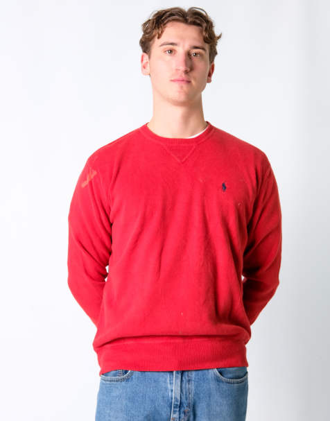 Vintage Polo Ralph Lauren M Knit Sweatshirt Red - view 1