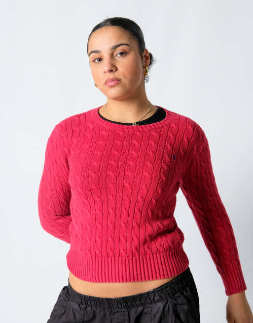 Vintage Polo Ralph Lauren M Knit Sweatshirt Red