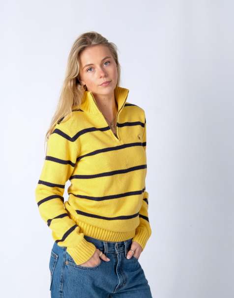 Vintage Polo Ralph Lauren M Knit Sweatshirt Yellow Quarter Zip - view 1