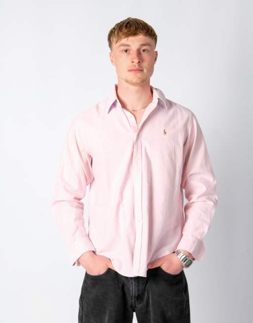 Vintage Polo Ralph Lauren m long sleeve shirt baby pink