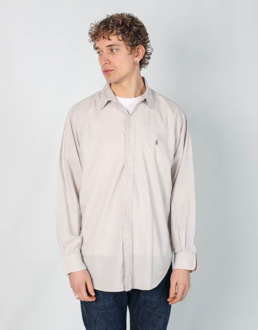 Vintage Polo Ralph Lauren m long sleeve shirt in grey