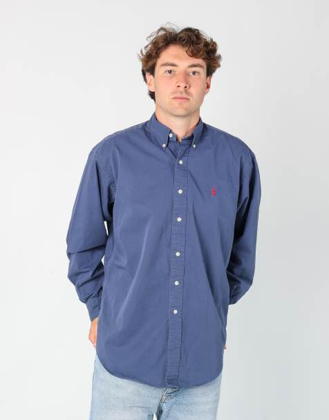 Vintage Polo Ralph Lauren m long sleeve shirt in navy blue - view 1