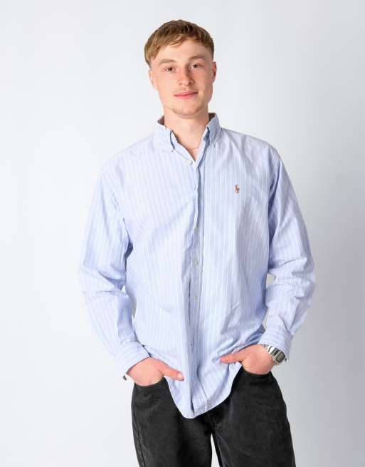 Vintage Polo Ralph Lauren m long sleeve shirt light blue