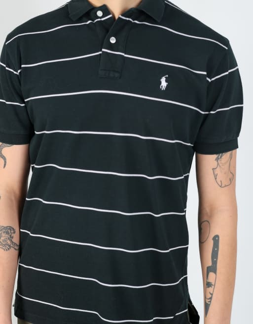 Vintage Polo Ralph Lauren m polo shirt in black, 3 of 4
