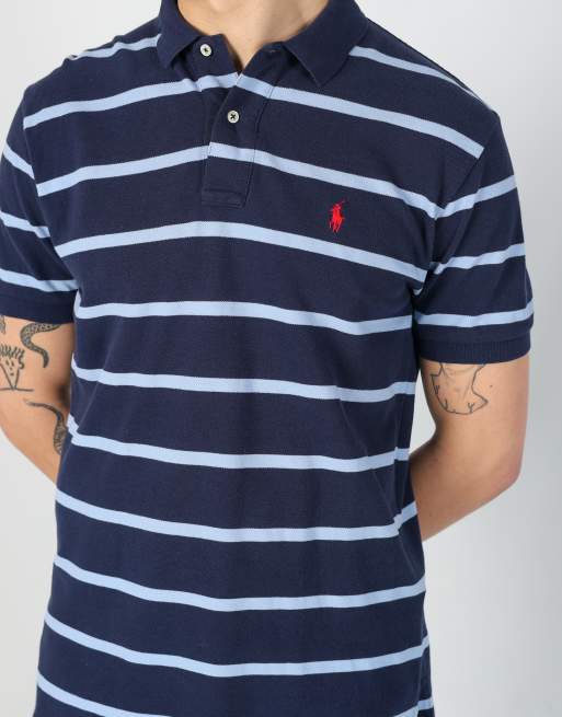 Vintage Polo Ralph Lauren m polo shirt in navy blue, 3 of 4
