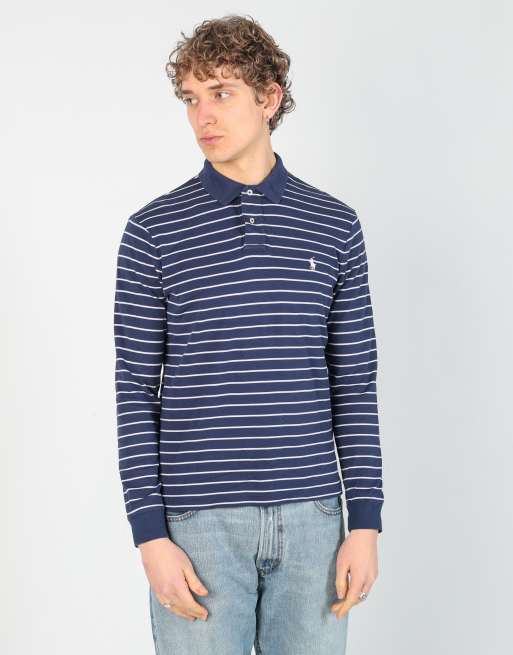 Vintage Polo Ralph Lauren m polo shirt in navy blue, 1 of 4