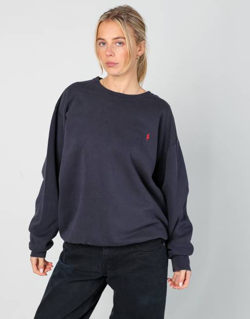 Vintage Polo Ralph Lauren m sweatshirt in navy blue