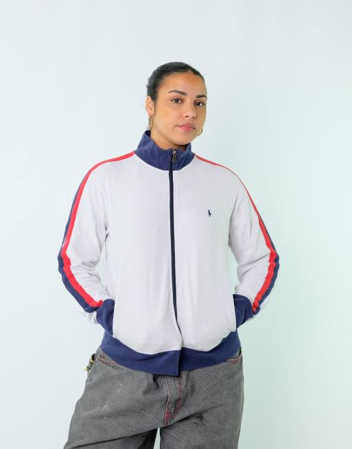 Vintage Polo Ralph Lauren M Sweatshirt White Zip Up