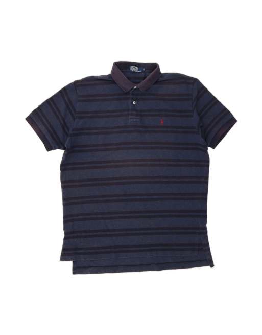 Vintage Polo Ralph Lauren Polo Shirt XL In Blue Striped