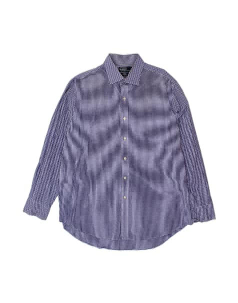 Vintage Polo Ralph Lauren Regent Custom Fit Shirt Size 18 2XL In Blue Gingham - view 1