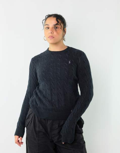 Vintage Polo Ralph Lauren S Knit Sweatshirt Black - view 1