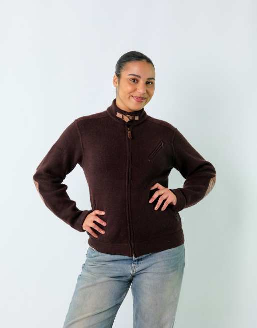 Vintage Polo Ralph Lauren S Knit Sweatshirt Brown Quarter Zip