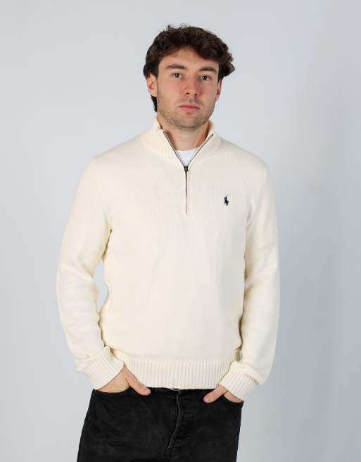 Vintage Polo Ralph Lauren s knit sweatshirt in cream