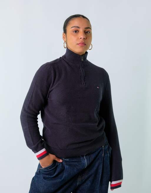 Vintage Polo Ralph Lauren S Knit Sweatshirt Jacket Black zip up