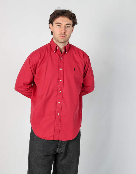 Vintage Polo Ralph Lauren s long sleeve shirt in red - view 1