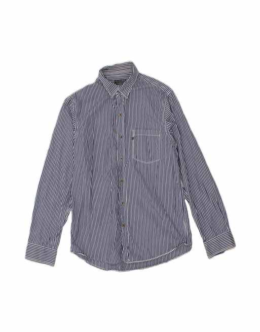 Vintage Polo Ralph Lauren Shirt Large In Blue Pinstripe