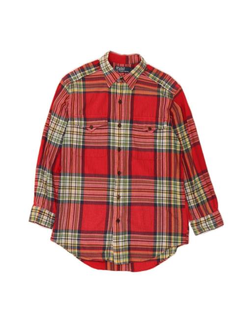 Vintage Polo Ralph Lauren Shirt Medium In Red Check