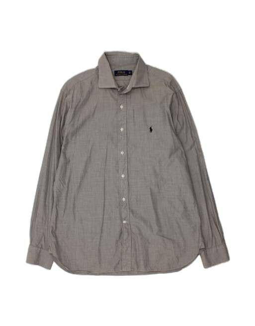 Vintage Polo Ralph Lauren Shirt Size 1/2 16 42 Large In Grey