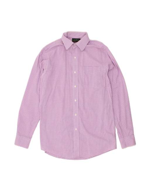 Vintage Polo Ralph Lauren Shirt Size 16 Large In Purple Check