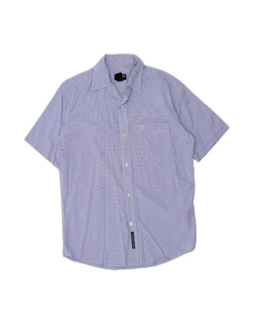 Vintage Polo Ralph Lauren Short Sleeve Shirt Medium In Blue Check