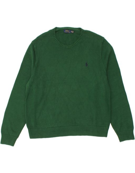 Vintage Polo Ralph Lauren Women's Jacket Size 2XL Boat Neck Jumper Sweater in Green