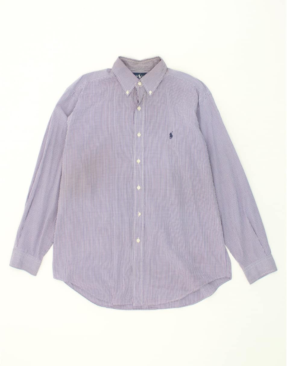 Vintage Polo Ralph Lauren Size L Check Shirt in Purple