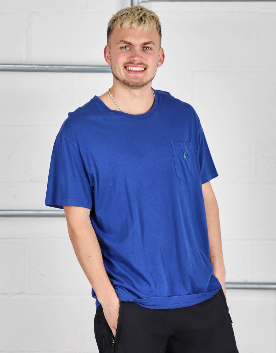 Vintage Polo Ralph Lauren Size L pocket logo t-shirt in blue