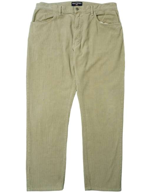 Vintage Polo Aramis Masculina Piquet Stripes Collar Preta size XL corduroy trousers in beige