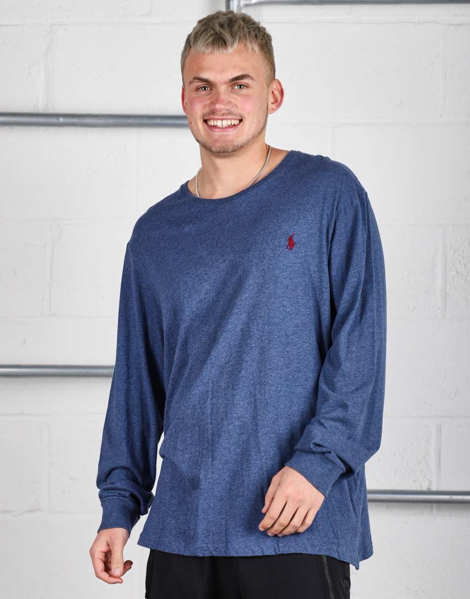 Vintage Polo Ralph Lauren Size XL logo long sleeve t-shirt in blue