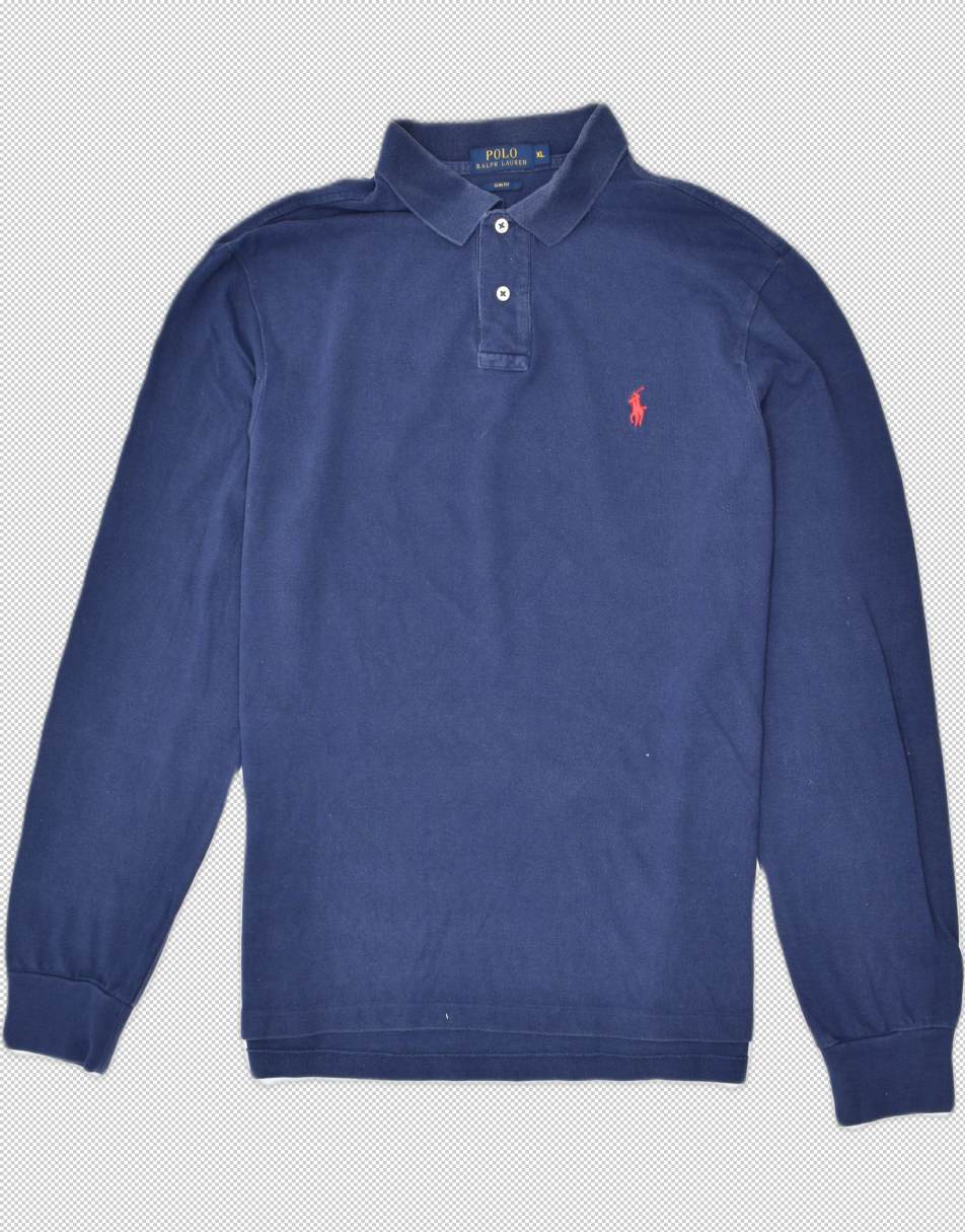 Vintage Polo Ralph Lauren Size XL long sleeve polo shirt in navy blue