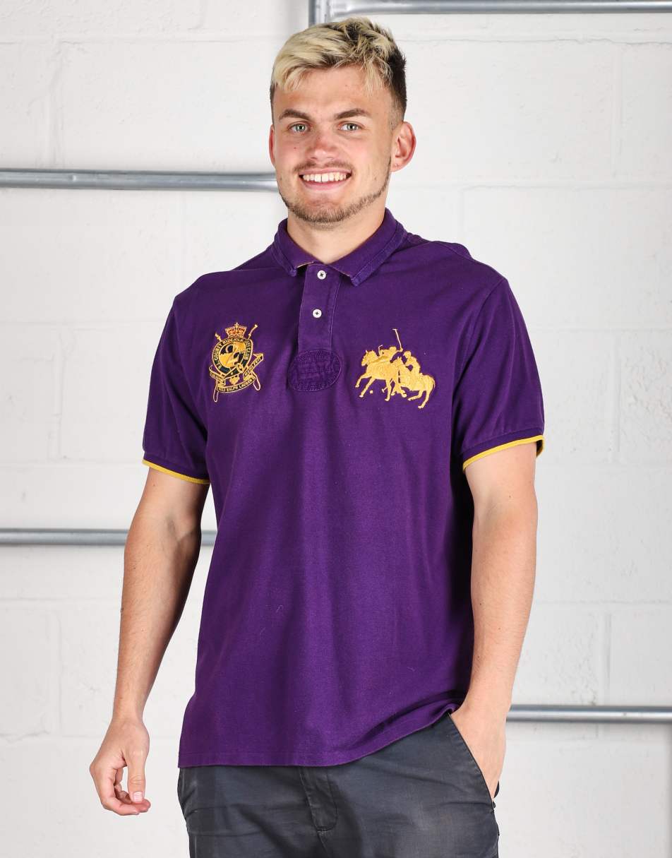 Vintage Polo Ralph Lauren Size XL short sleeve polo shirt in purple