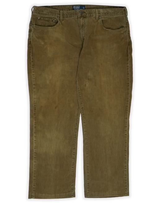 Vintage Polo Ralph Lauren Size XXL Corduroy Trousers In Beige