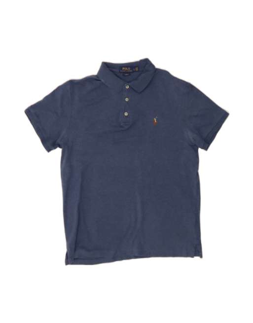 Vintage Polo Ralph Lauren Slim Fit Polo Shirt Large In Blue
