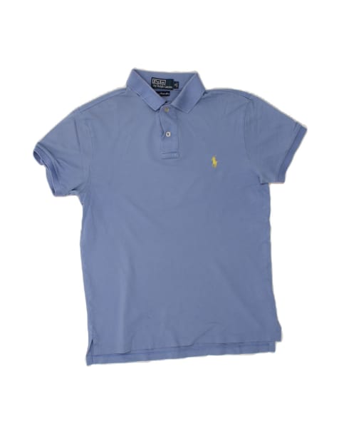 Vintage Polo Ralph Lauren Slim Fit Polo Shirt Medium In Blue - view 1