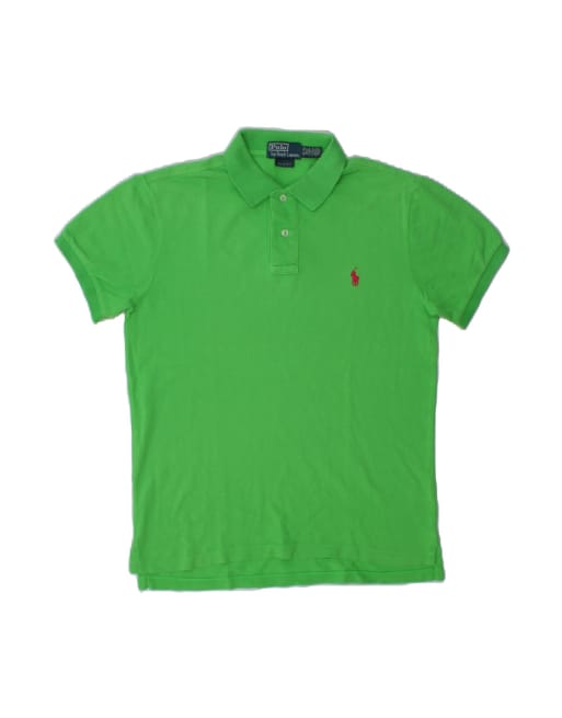 Vintage Polo Ralph Lauren Slim Fit Polo Shirt Medium In Green