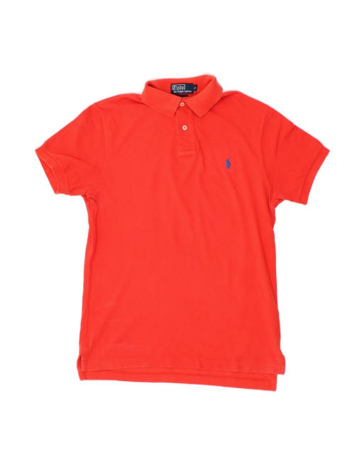 Vintage Polo Ralph Lauren Slim Fit Polo Shirt Medium In Red