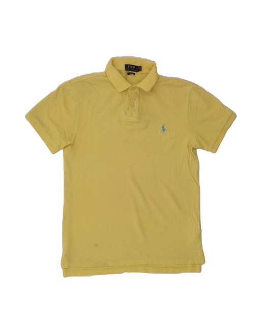 Vintage Polo Ralph Lauren Slim Fit Polo Shirt Medium In Yellow