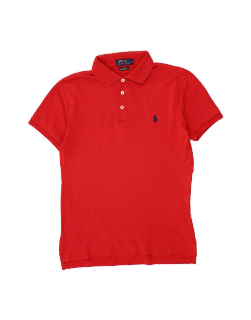 Vintage Polo Ralph Lauren Slim Fit Polo Shirt Small In Red