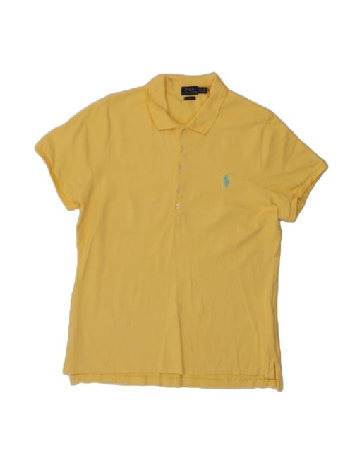 Vintage Polo Ralph Lauren Slim Fit Polo Shirt UK 18 XL In Yellow