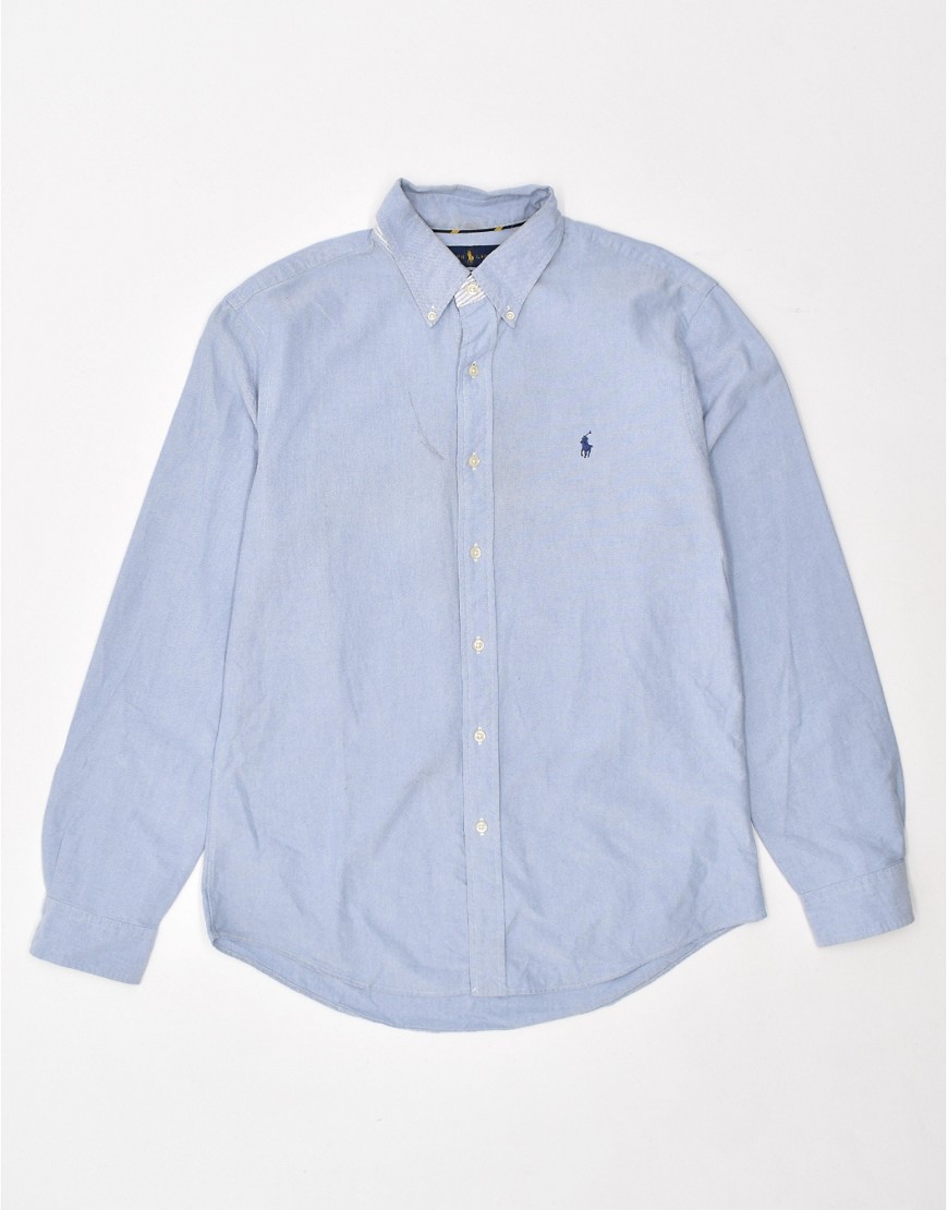 vintage polo ralph lauren slim fit shirt in blue