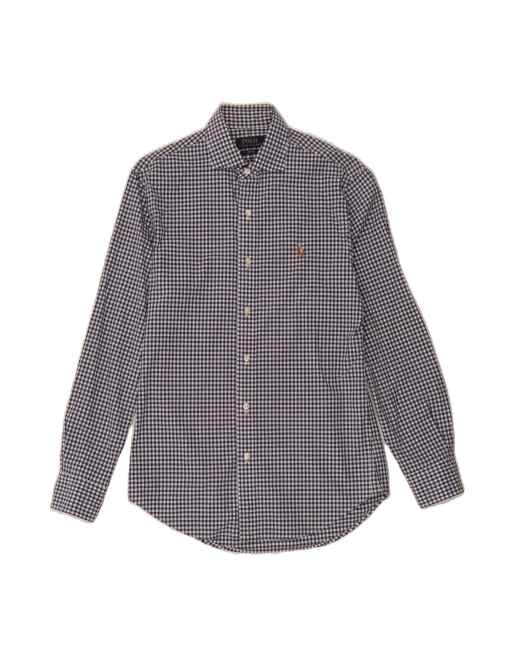 Vintage Polo Ralph Lauren Slim Fit Shirt Small In Blue Gingham