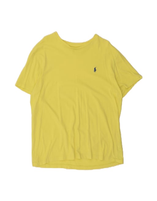 Vintage Polo Ralph Lauren T-shirt Top Large In Yellow