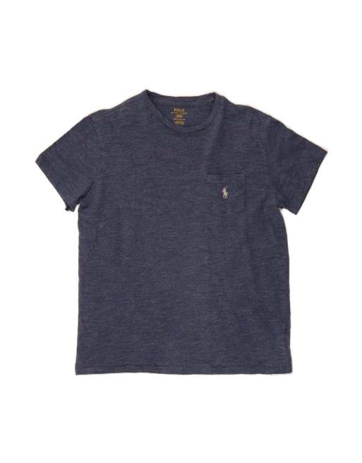 Vintage Polo Ralph Lauren T-shirt Top Medium In Blue Flecked