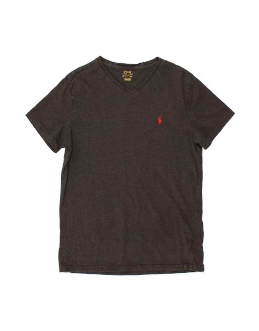 Vintage Polo Ralph Lauren T-shirt Top UK 14 Medium In Grey