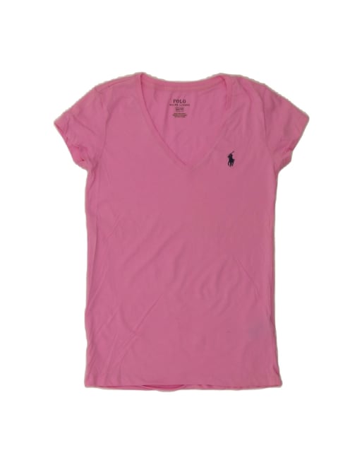 Vintage Polo Ralph Lauren T-shirt Top UK 6 XS In Pink