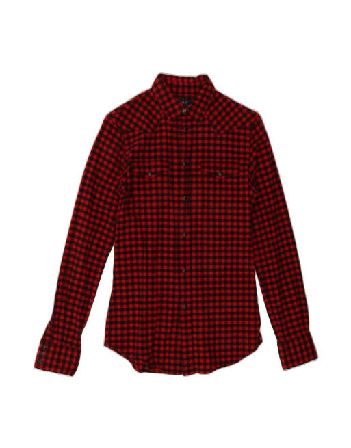 Vintage Polo Ralph Lauren Tall Shirt XS In Red Gingham