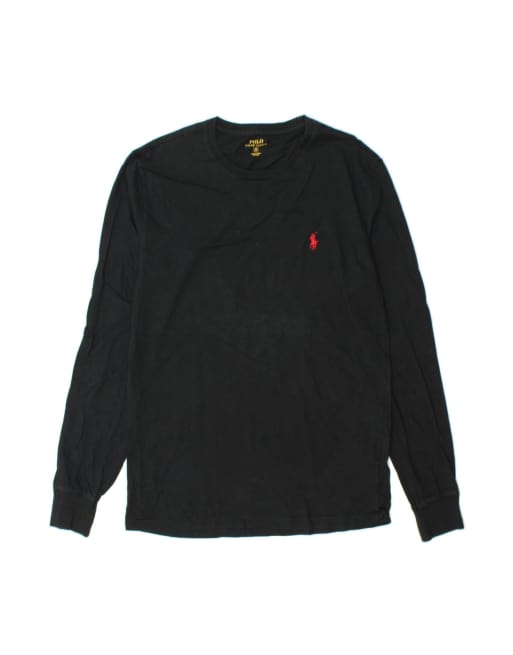 Vintage Polo Ralph Lauren Top Long Sleeve Small In Black