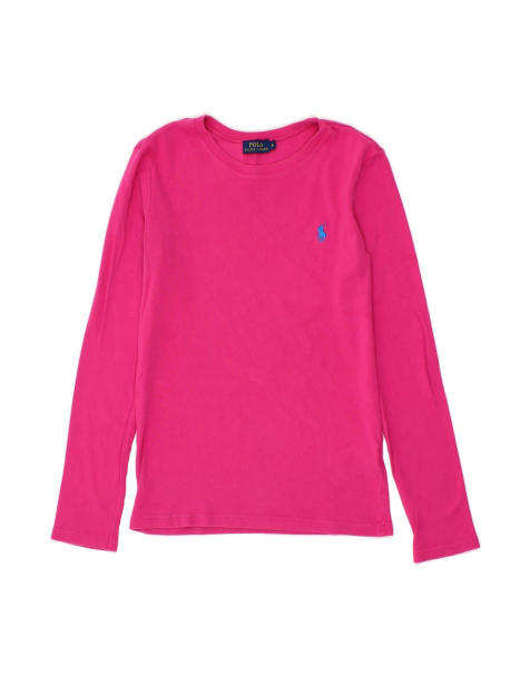 Vintage Polo Ralph Lauren Top Long Sleeve UK 12 Medium In Pink - view 1