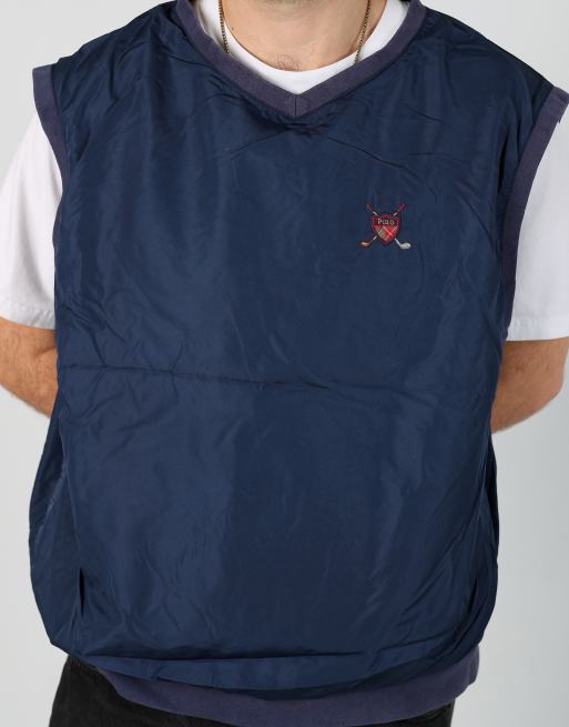 Vintage Polo Ralph Lauren xl gilet in navy blue, 4 of 4